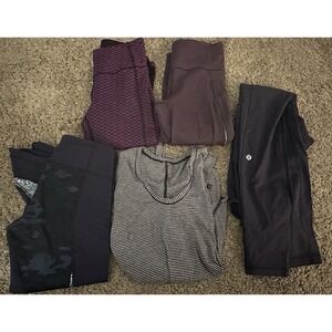 Lululemon Size 4-6 Lot Of 5 Capris Leggings‎ Shirt
